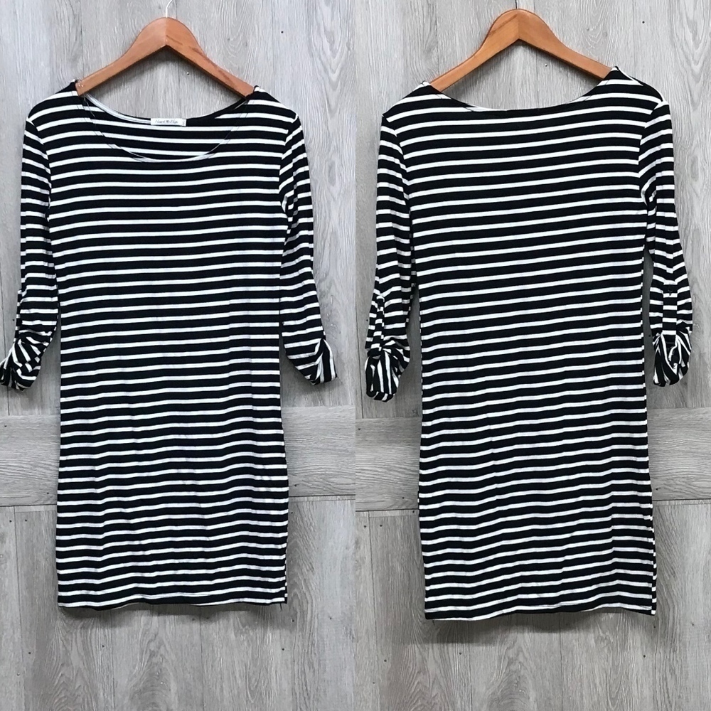 Heart Hips Striped ¾ Sleeve Dress BB729